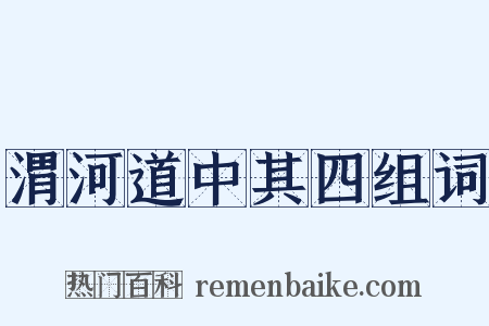 渭河道中其四组词是什么意思的图片